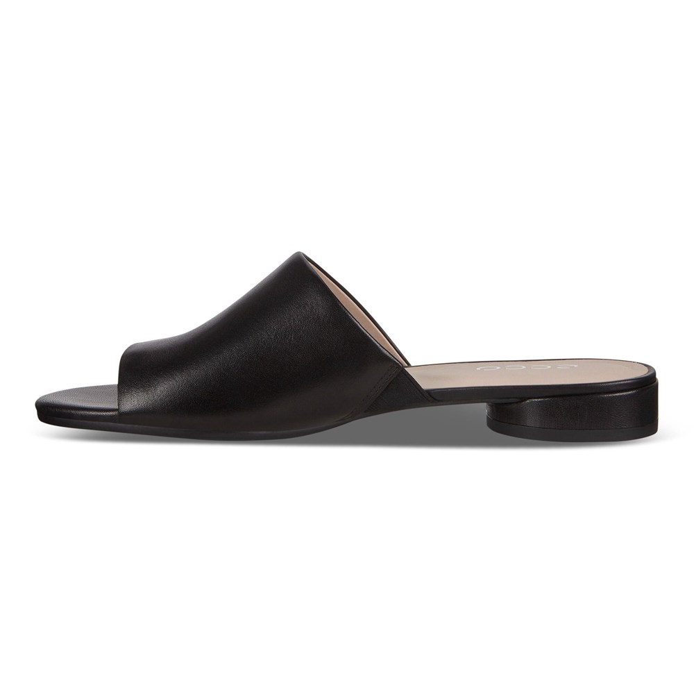 Womens Slides - ECCO Flat Sandals Ii - Black - 4031UBWFN
